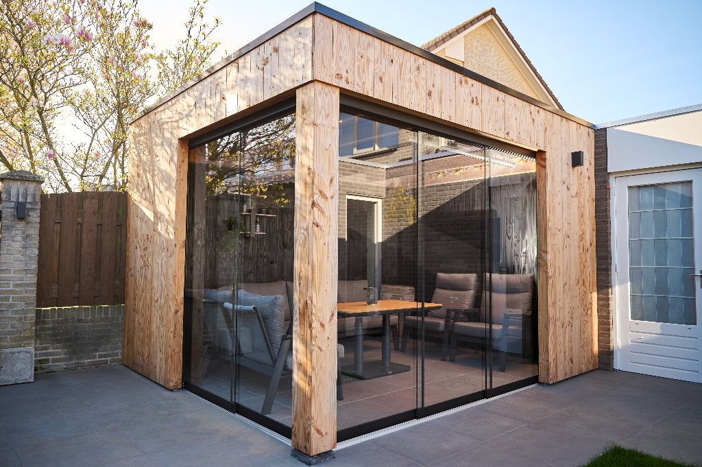 Glazenschuifwanden op maat incl. montage voor overkapping, Tuin en Terras, Overkappingen, Ophalen, Verando, Ambachtsweg 3a, Nieuw
