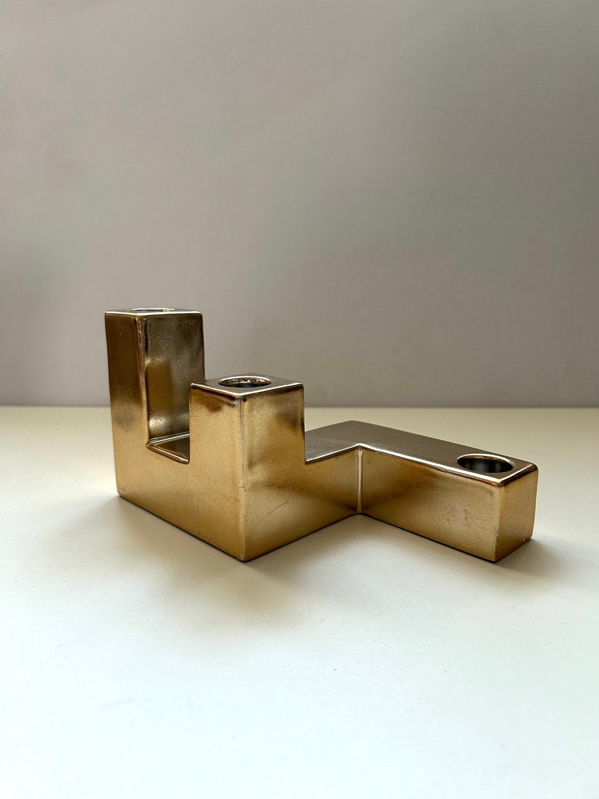 Tube kandelaar van &Klevering, Ophalen of Verzenden, Zo goed als nieuw, Goud, Steen/keramiek