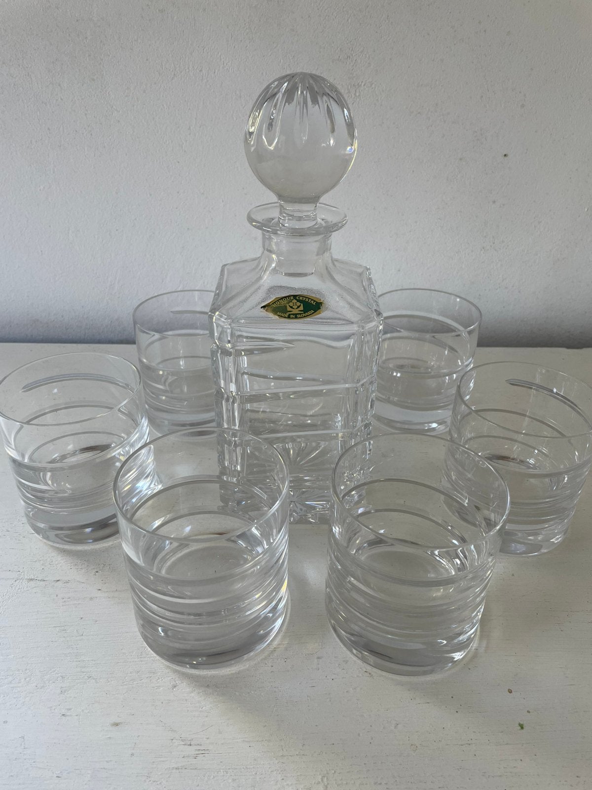 Honour Crystal whiskyset karaf + 6 glazen vintage, Verzamelen, Ophalen of Verzenden, Zo goed als nieuw, Overige typen