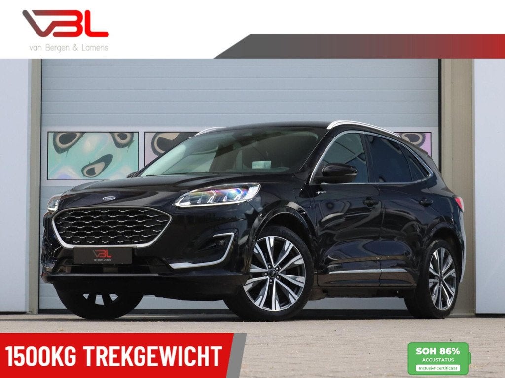 Ford Kuga 2.5 PHEV 225PK Vignale | trekhaak | 20inch | SOH 8, Auto's, Ford, Gebruikt, 4 cilinders, Met garantie (alle), Zwart
