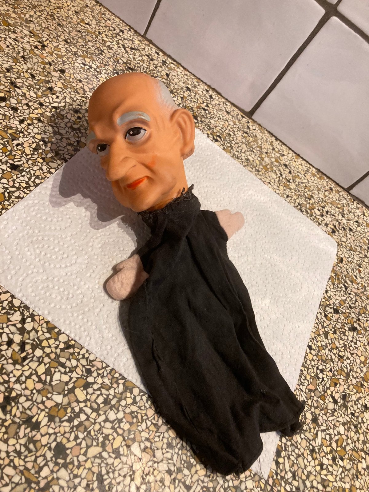 Oude poppenkastpop opa, Ophalen of Verzenden, Gebruikt, Pop