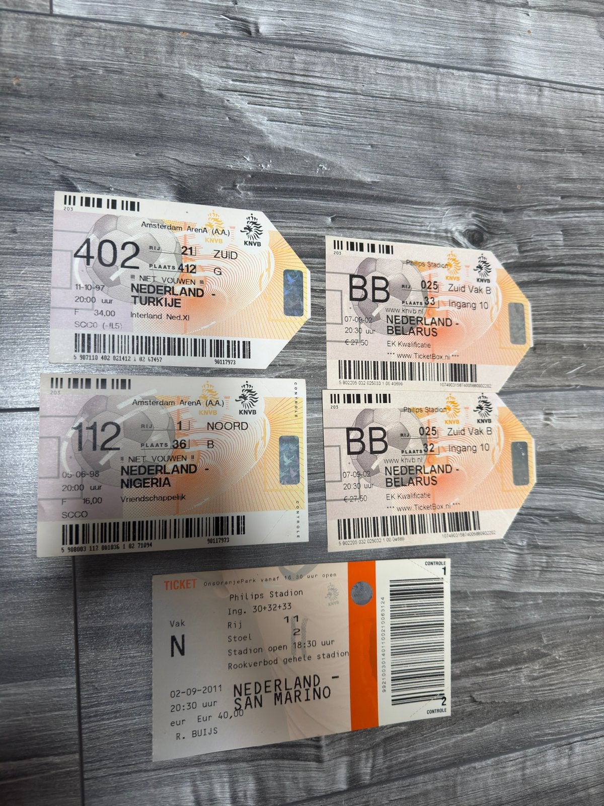 Tickets Nederlands Elftal, Tickets en Kaartjes, Nederlands elftal