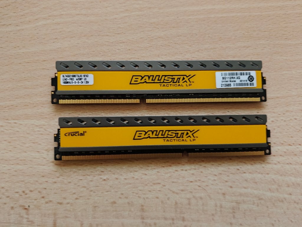 8GB Ballistic Tactical LP (2x4GB, DDR3 & getest), Computers en Software, RAM geheugen, Gebruikt, DDR3, Ophalen of Verzenden, Desktop