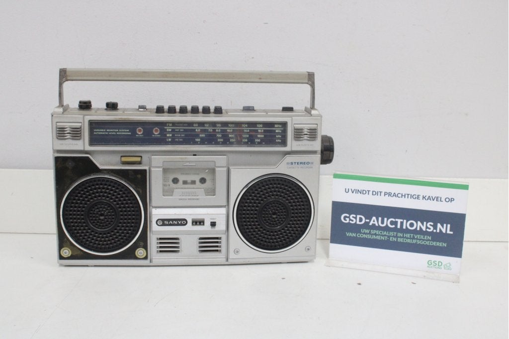 Sanyo retro boombox met cassette en radio, Ophalen of Verzenden, Niet ingevuld, Niet ingevuld, Niet ingevuld