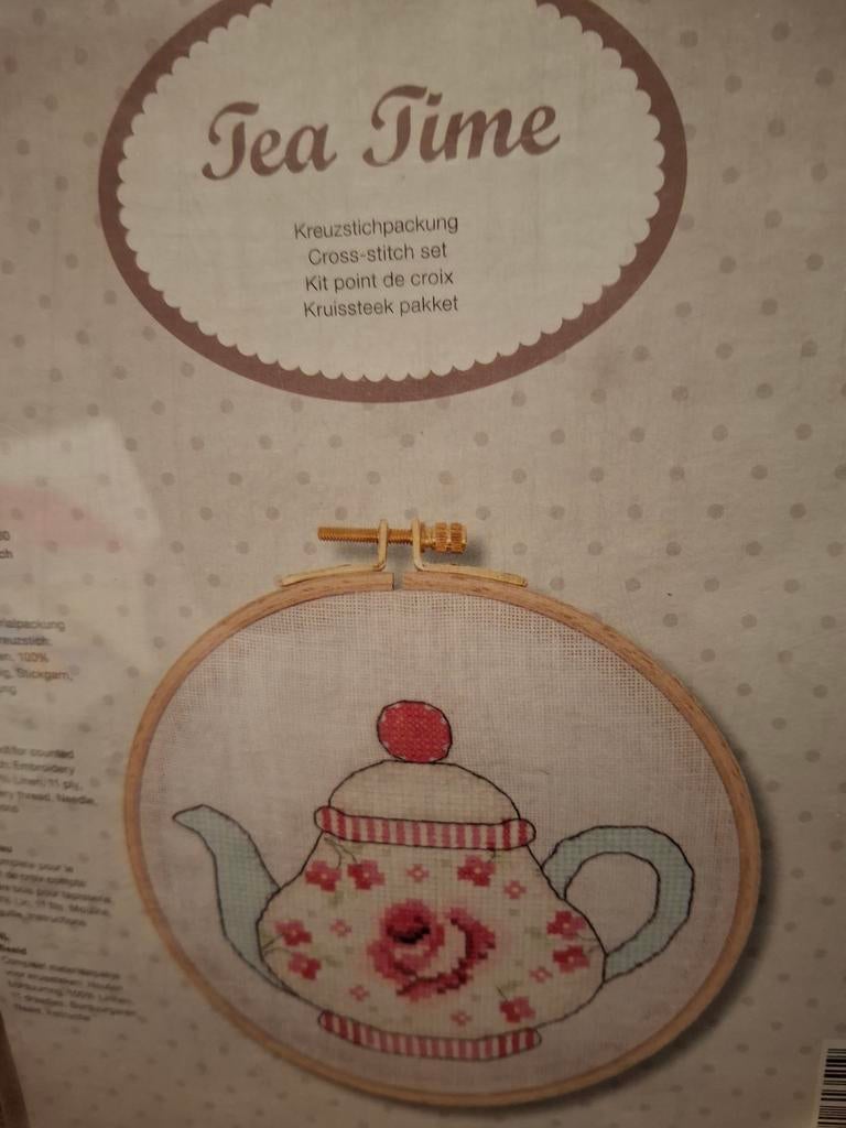 Theepot, Ophalen of Verzenden, Nieuw, Borduurpakket