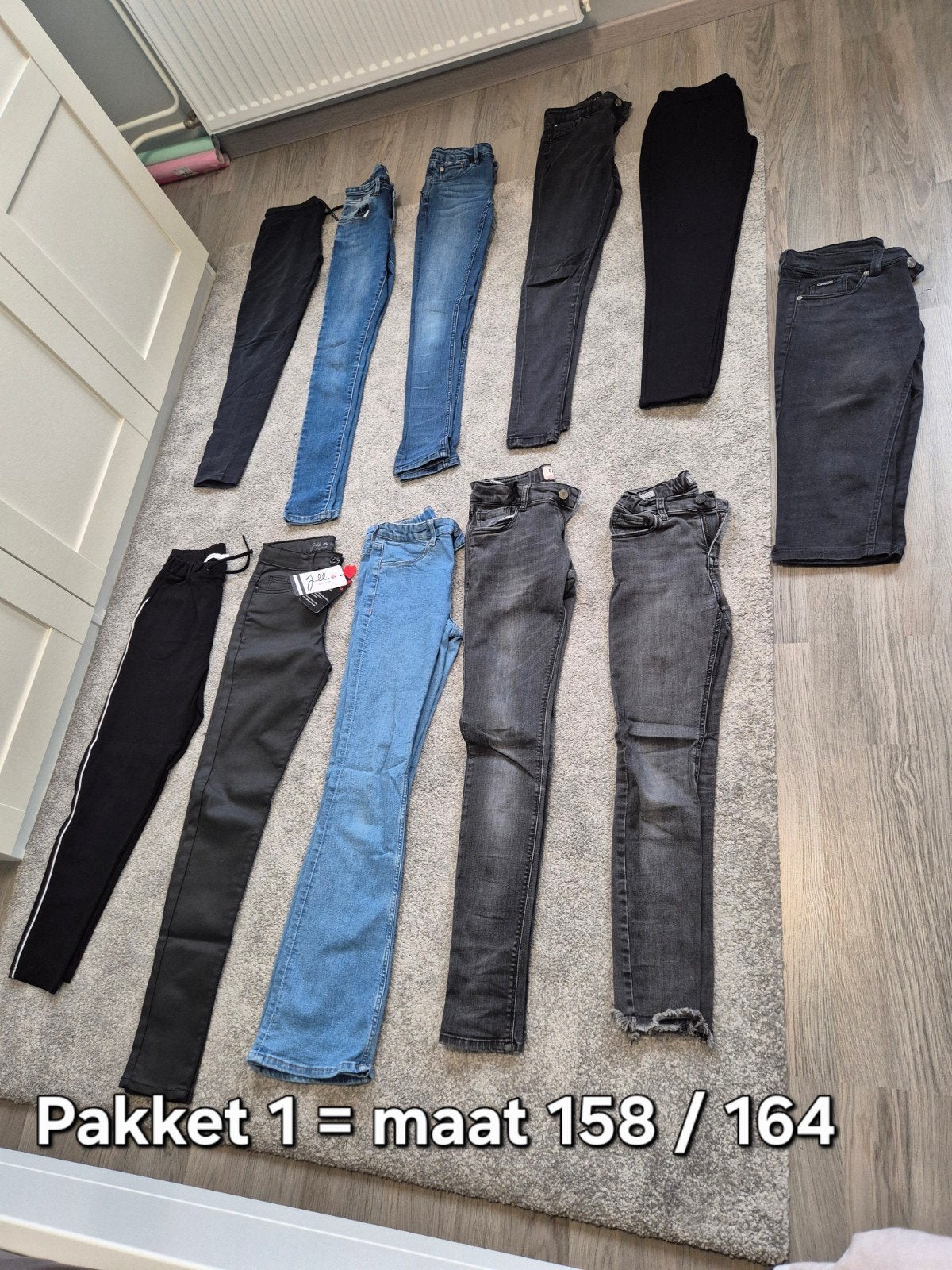 11 x jeans / broek maat 158 / 164, Broek, Meisje, Ophalen of Verzenden, Zo goed als nieuw