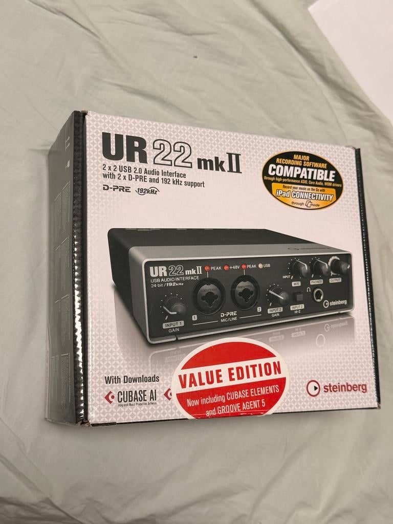 Steinberg UR22 mkII USB Audio Interface - Geluidskaart, Computers en Software, Ophalen of Verzenden, Zo goed als nieuw, Extern