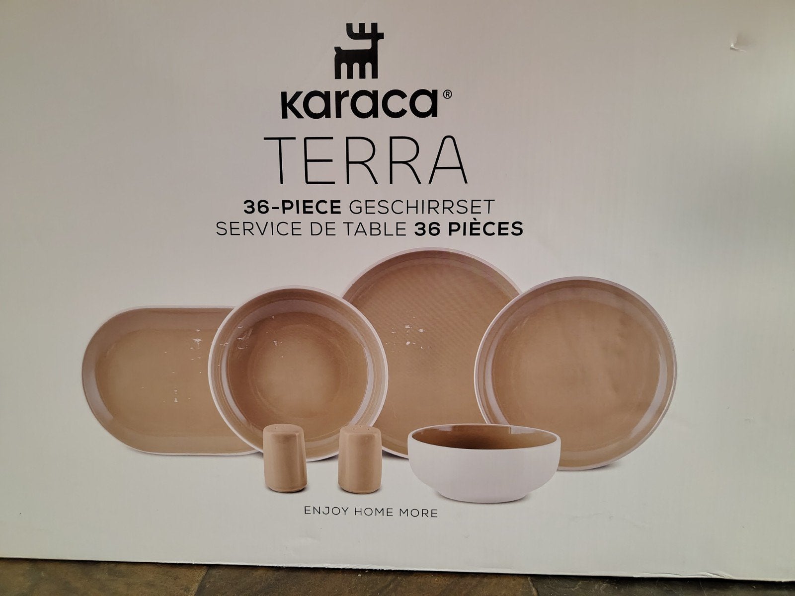 Nieuw Karaca Terra 36-delig servies - 8 personen, Ophalen, Nieuw, Overige stijlen