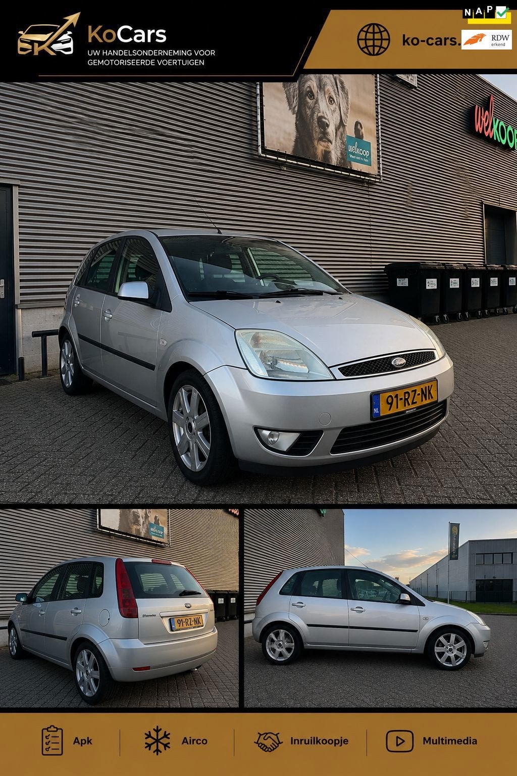 Ford Fiesta / Nieuwe Apk / Airco, Voorwielaandrijving, 15 km/l, 4 cilinders, Origineel Nederlands