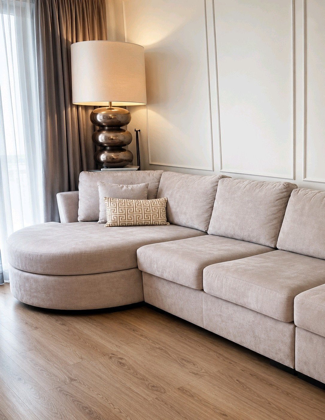 mooie hoekbank met ronde lounge, Ophalen