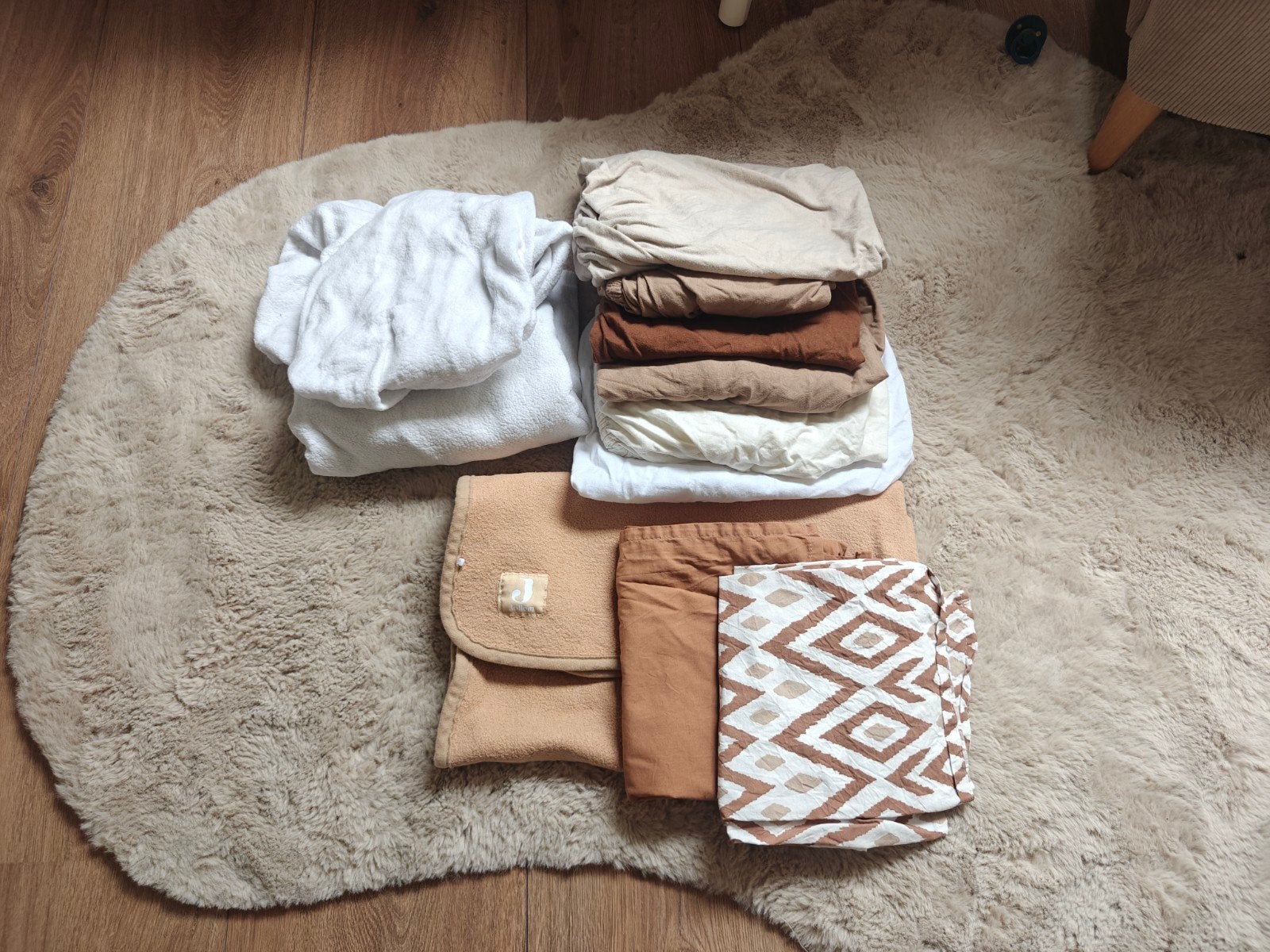 Baby wieg/cosleeper beddengoed set, Jongetje of Meisje, Wit, Beddengoedset, Ophalen of Verzenden