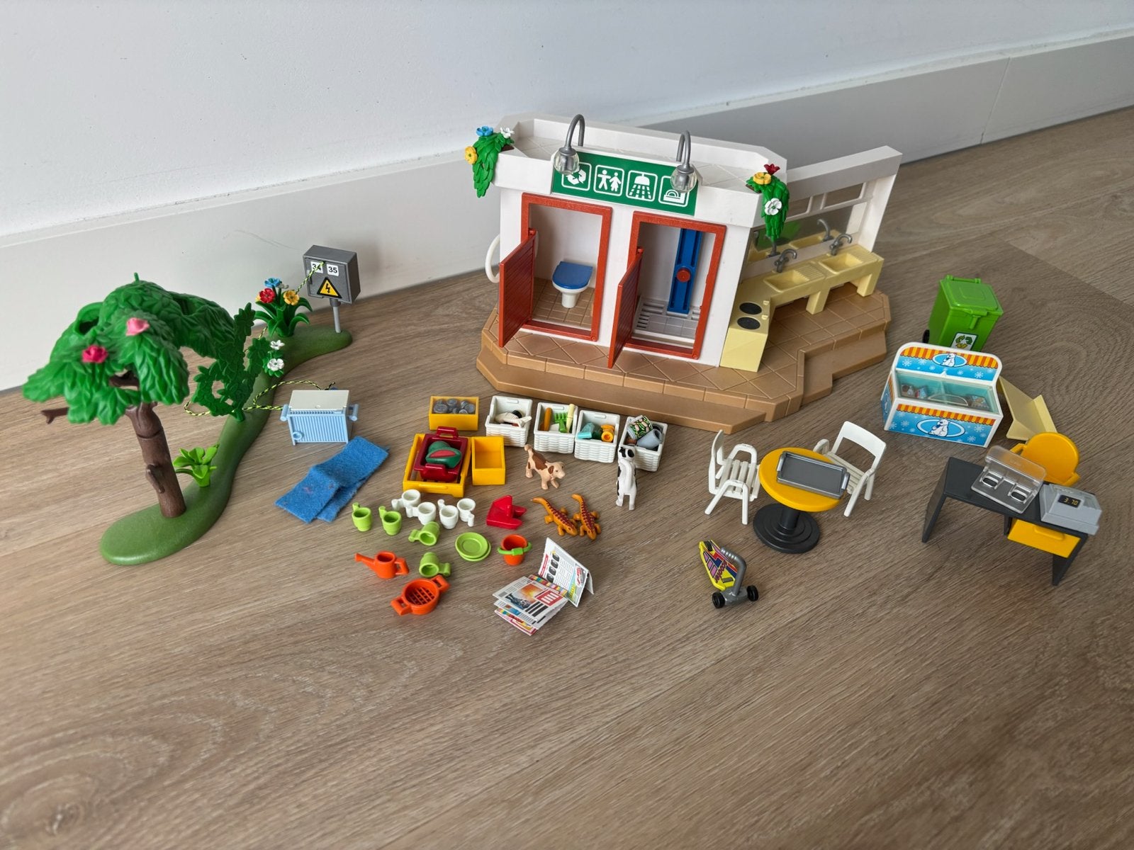 Playmobil Camping Set met Sanitair, Tenten en Cafe, Ophalen, Gebruikt, Gebouw, Complete set