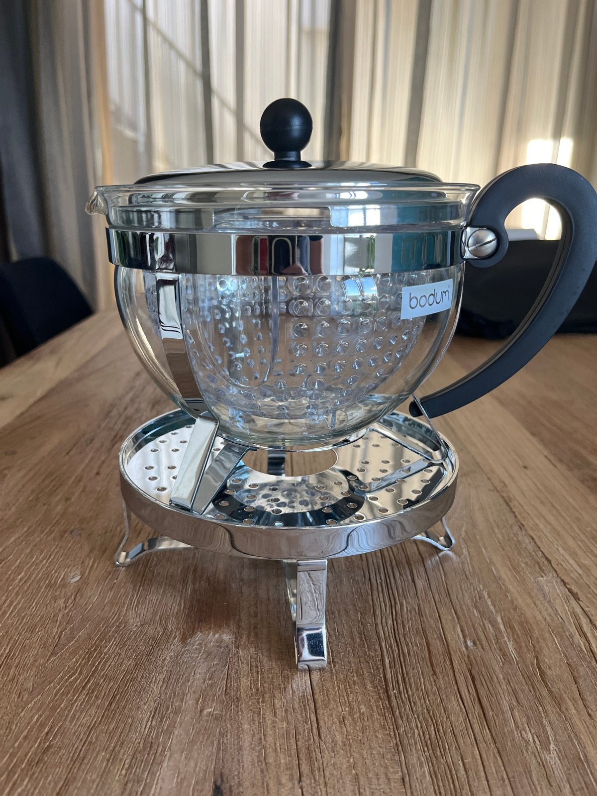 Bodum Chambord theepot met theelicht, Theepot/fluitketel, Glas, Zilver, Bodum
