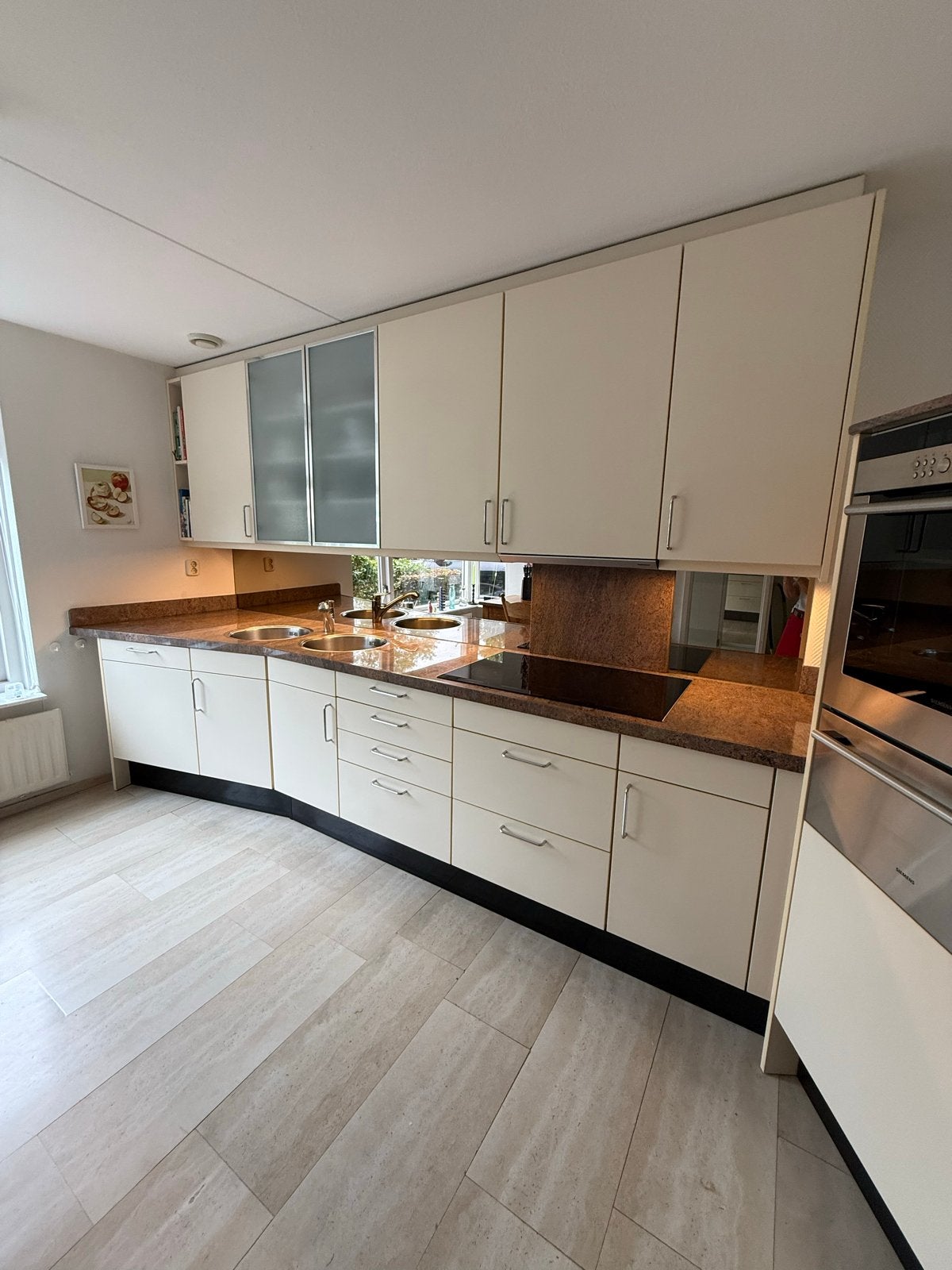 Siematic keuken met Siemens apparatuur en granieten blad, Gebruikt, Hoekkeuken, Graniet of Steen, Ophalen of Verzenden