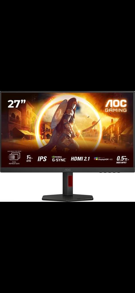 AOC Gaming 27" 4K 160Hz IPS G-SYNC Monitor, Computers en Software, Monitoren, IPS, AOC, Minder dan 1 ms, In hoogte verstelbaar