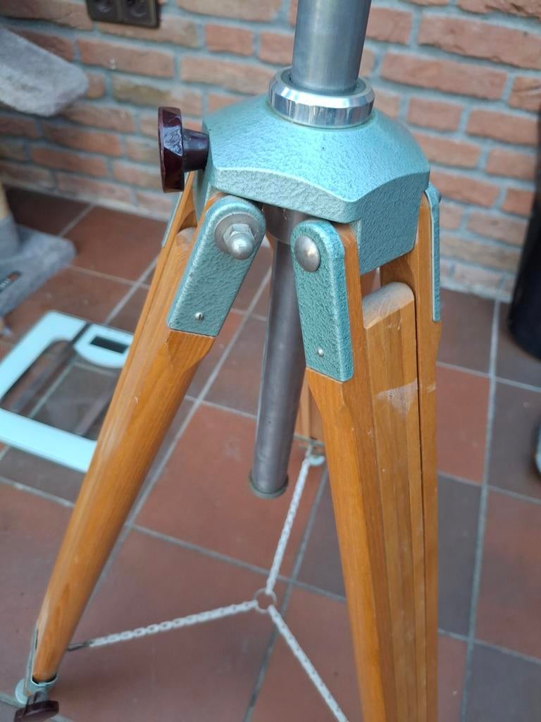 Vintage houten statief / driepoot, Verzenden, Gebruikt, 150 tot 175 cm, Driepoot