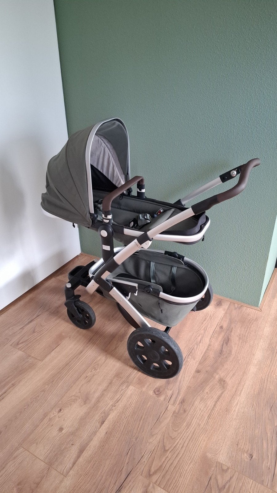 Joolz Geo2 Marvellous Green Combiwagen compleet, Verstelbare duwstang, Zo goed als nieuw, Combiwagen, Ophalen
