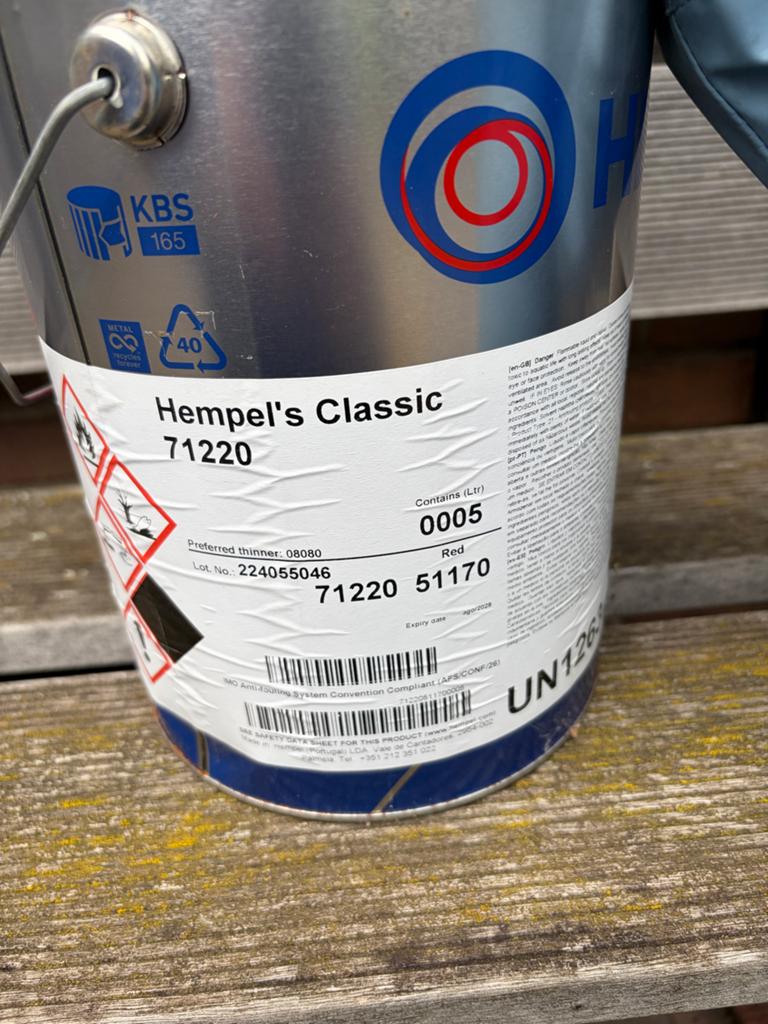 Hempel's Classic Antifouling - Rood (5 liter), Watersport en Boten, Ophalen of Verzenden, Nieuw, Verven