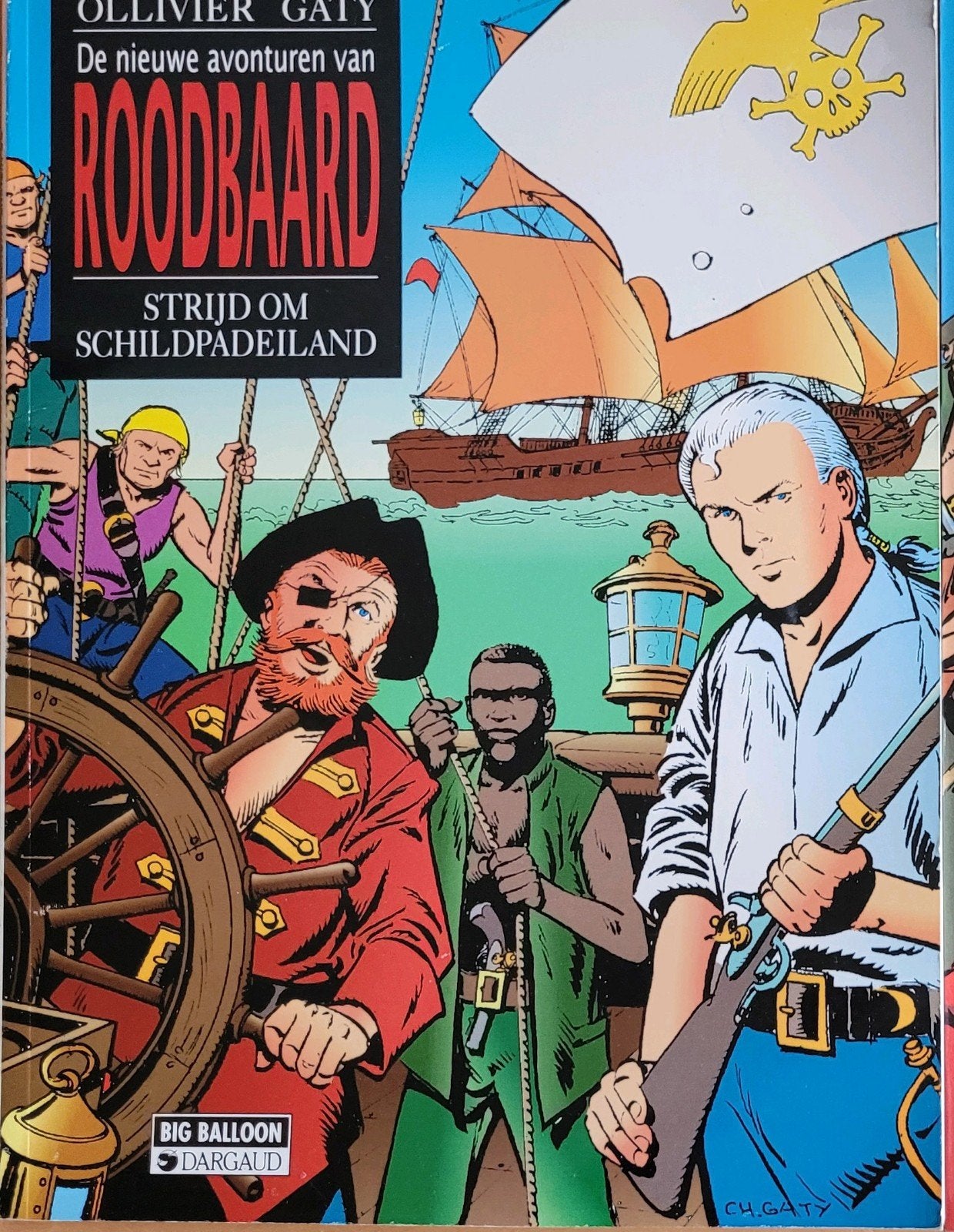 Roodbaard 28 - De strijd om Schildpadeiland, Boeken, Eén stripboek, Ophalen of Verzenden, Zo goed als nieuw, Gaty