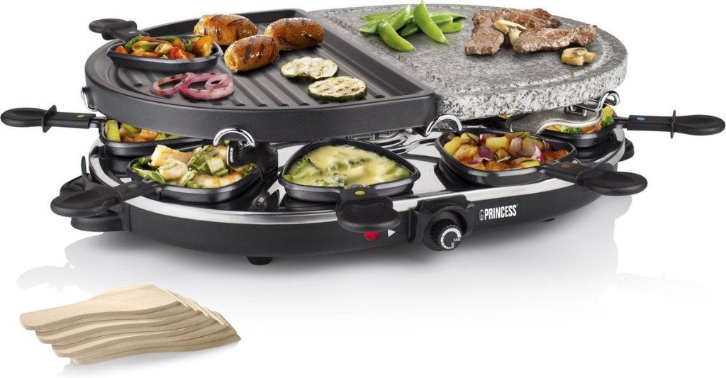 Princess Raclette Oval Steengrill Party (8 personen), Ophalen of Verzenden, Nieuw, 8 personen of meer