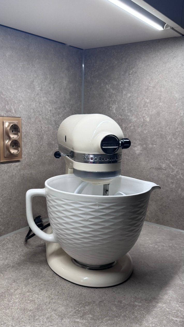 KitchenAid Artisan Keukenmixer 4,8L crème – incl. 2 kommen, Witgoed en Apparatuur, 4 liter of meer, Ophalen, 3 snelheden of meer