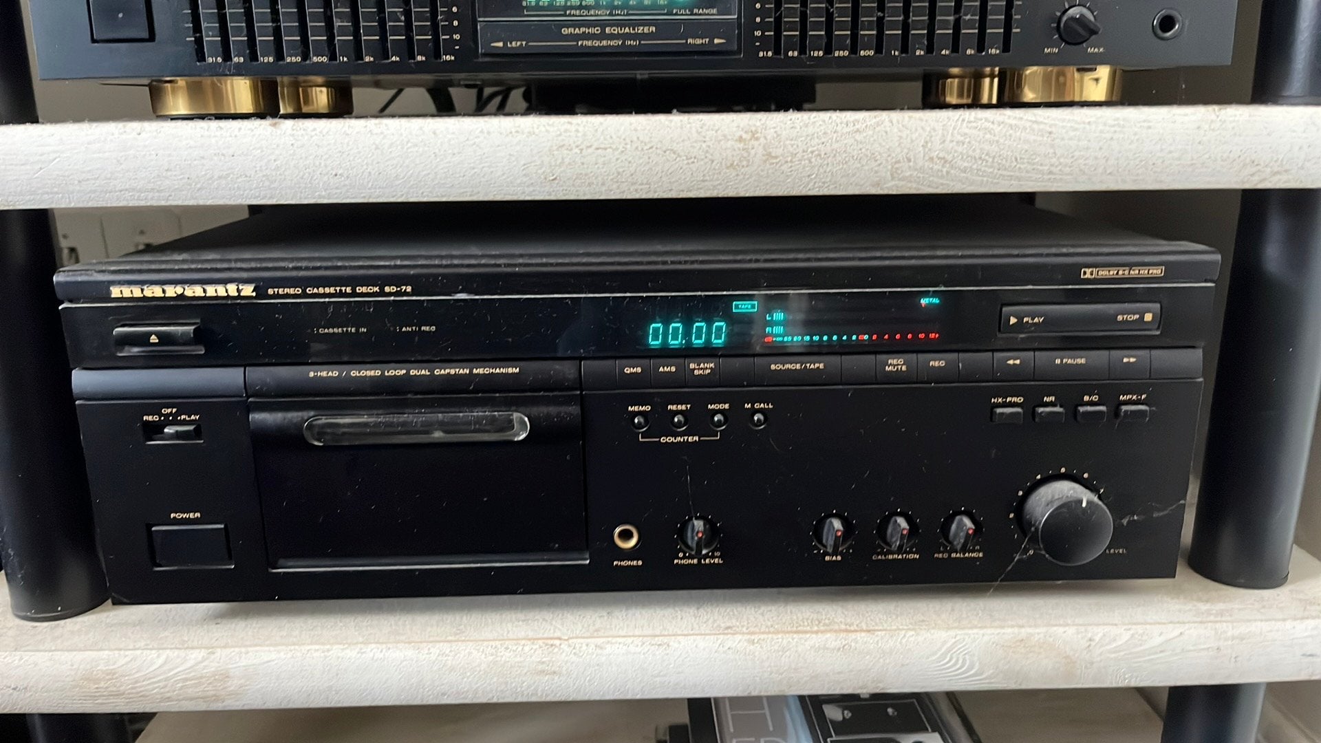 Marantz SD-72 Stereo Cassettedeck - Dubbel Cassettedeck, Ophalen of Verzenden, Dubbel, Marantz, Auto-reverse