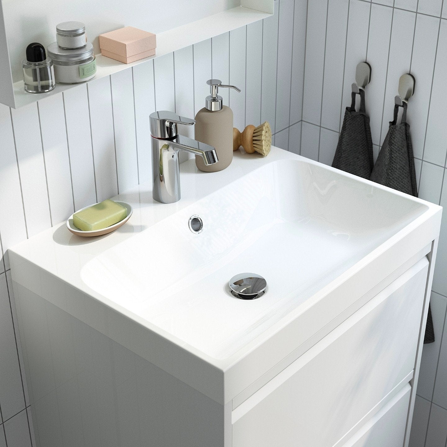 ikea BÄCKSJÖN wash-basin with stand and drawers, Huis en Inrichting, Ophalen, Gebruikt