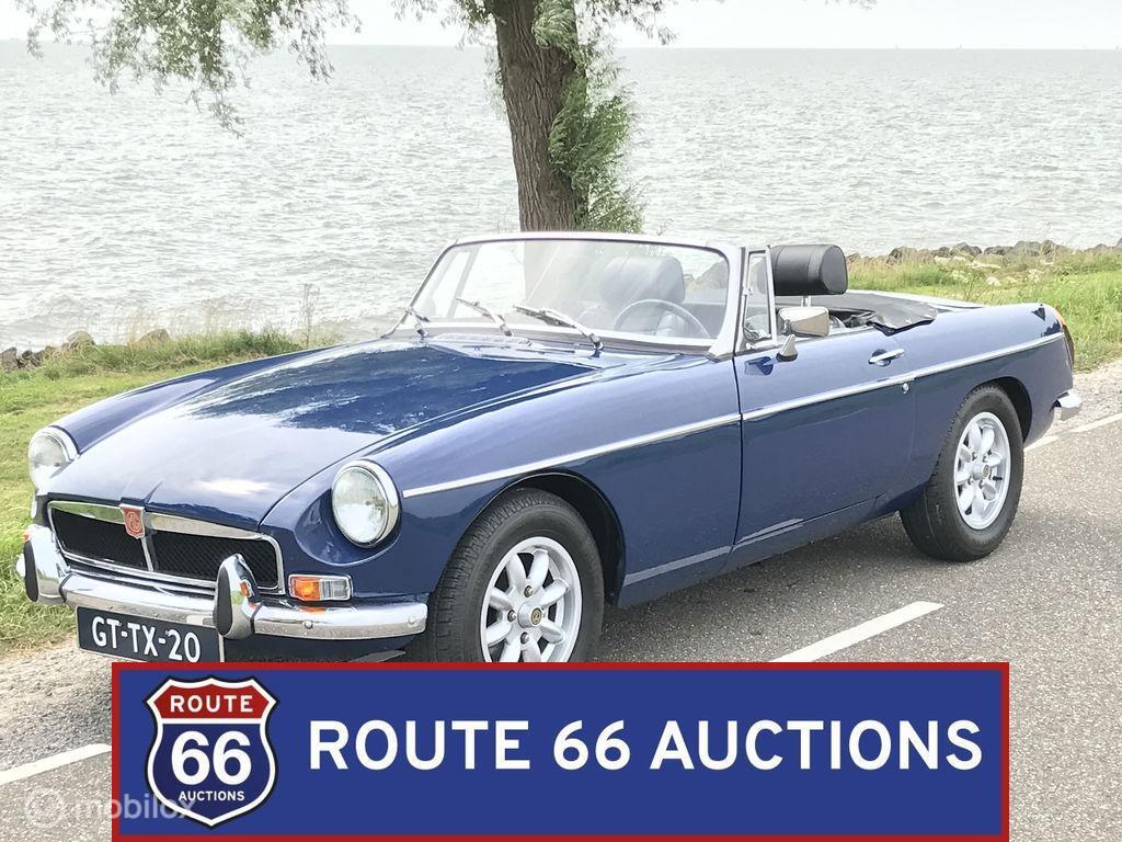 MG MGB Cabriolet | 1974 | Route 66 Auctions, Auto's, Oldtimers, Bedrijf, Te koop, MG, Benzine, Overige carrosserieën, Handgeschakeld