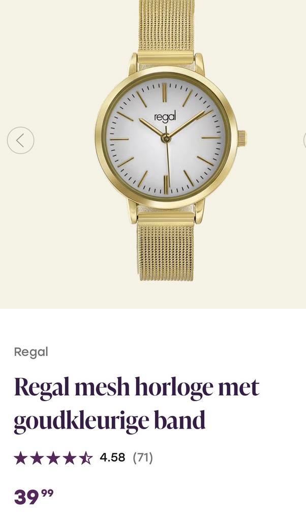 Nieuw Regal mesh dames horloge, Overige merken, Polshorloge, Overige materialen, Nieuw
