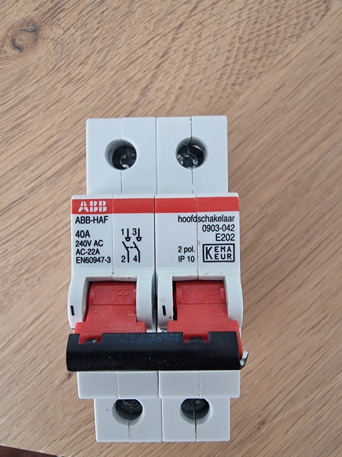 ABB Hoofdschakelaar 40A 2-polig E202/40R HAF, Ophalen, Zo goed als nieuw