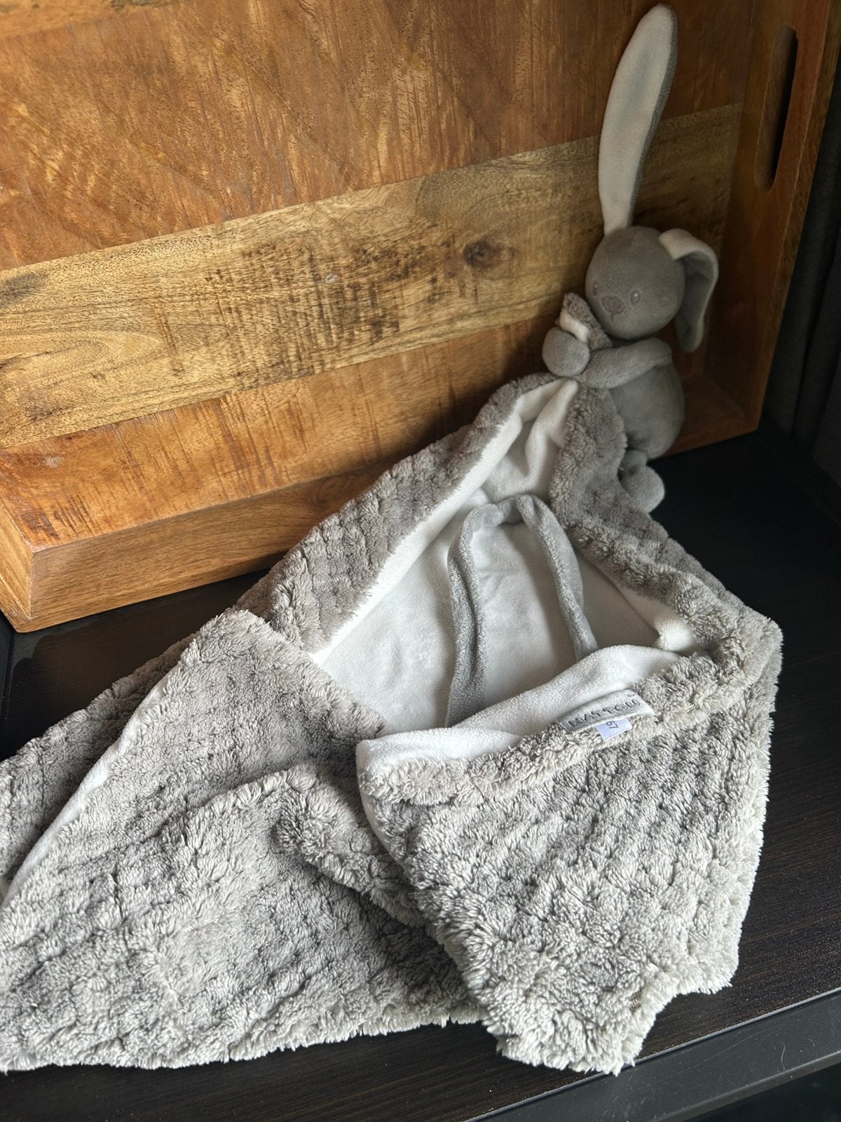 Nattou Konijn Lapidou Knuffeldeken 50 x 50 cm knuffeldoek, Verzenden, Zo goed als nieuw, Overige typen