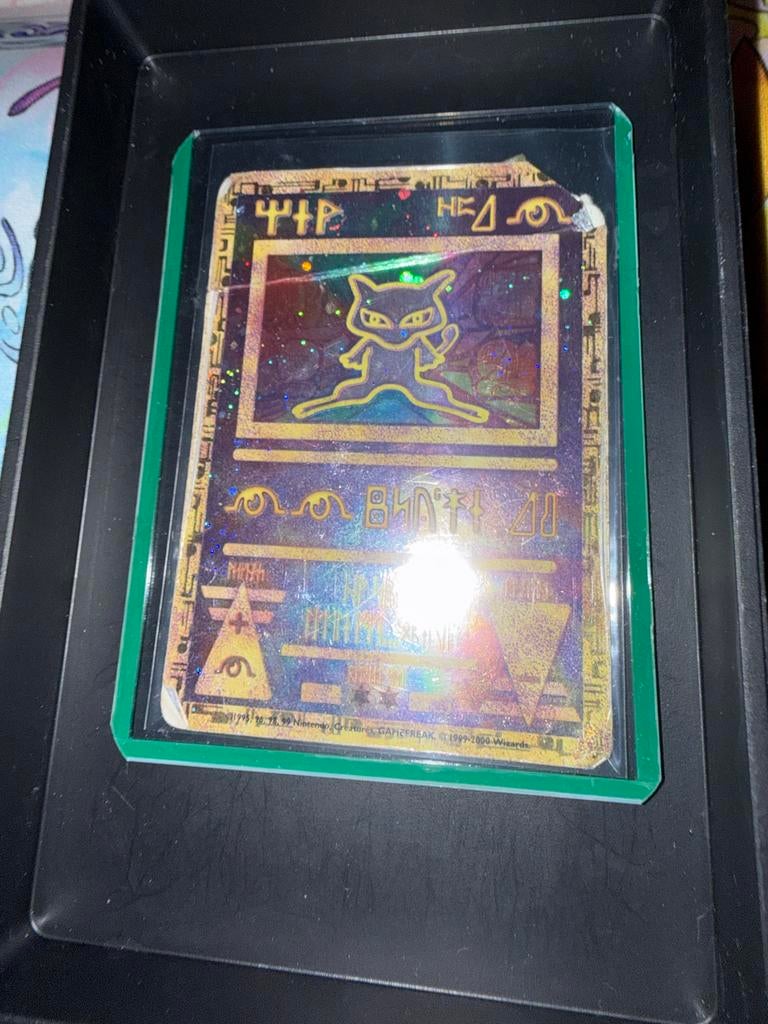 Zeldzame Mewtwo Ancient 2000 Mew Movie Promo Kaart, Ophalen of Verzenden, Gebruikt, Losse kaart, Foil