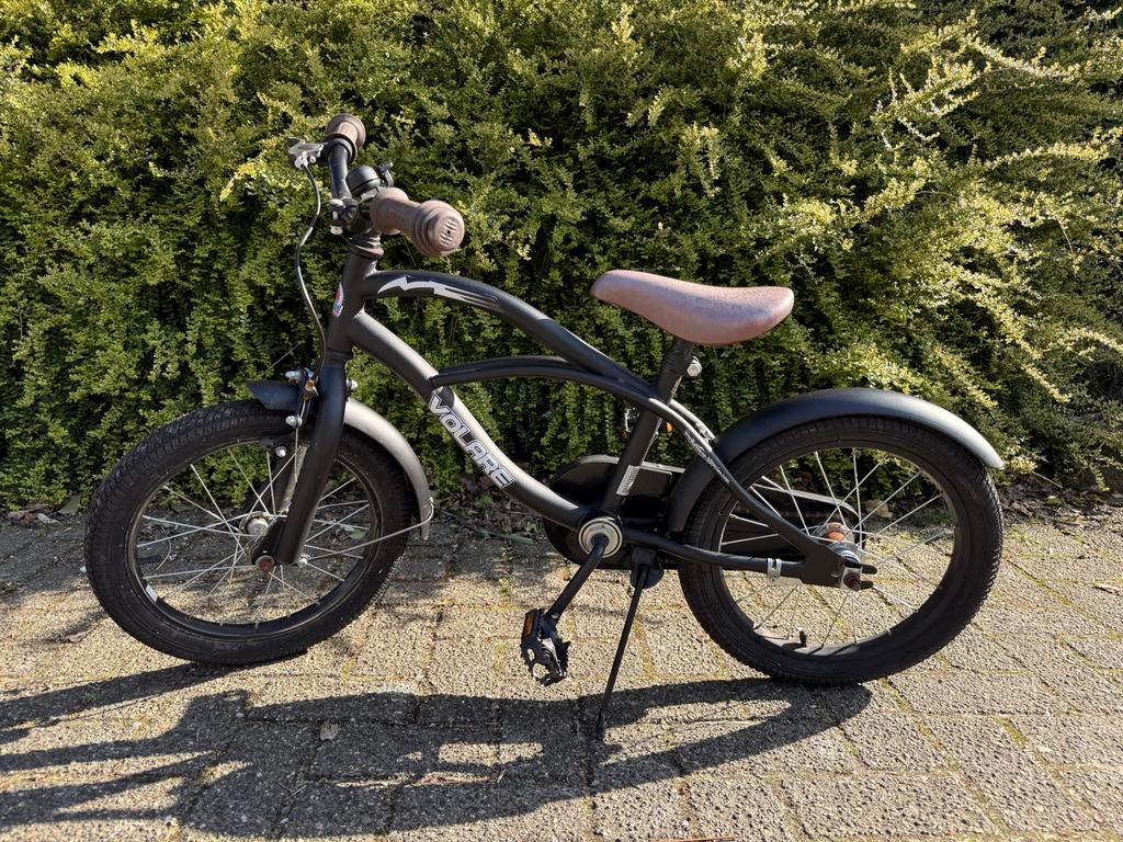 Volare Black Cruiser jongensfiets 5-8 jaar, Ophalen, Gebruikt, 16 inch, Handrem