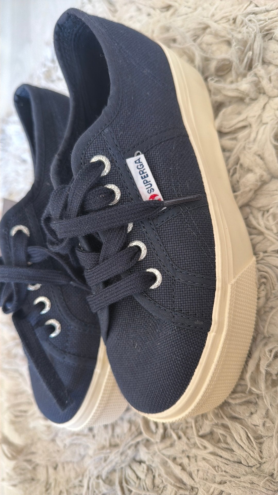 Superga sneakers, Ophalen of Verzenden, Zo goed als nieuw, Blauw, Sneakers of Gympen