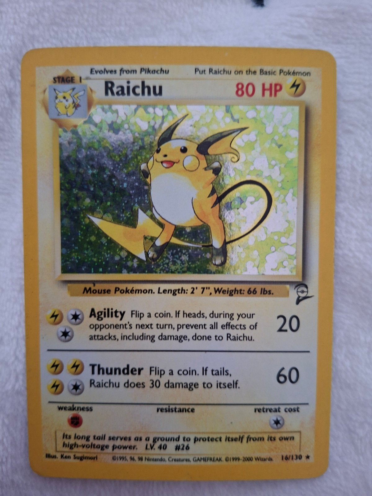 Raichu pokemon kaart, Ophalen