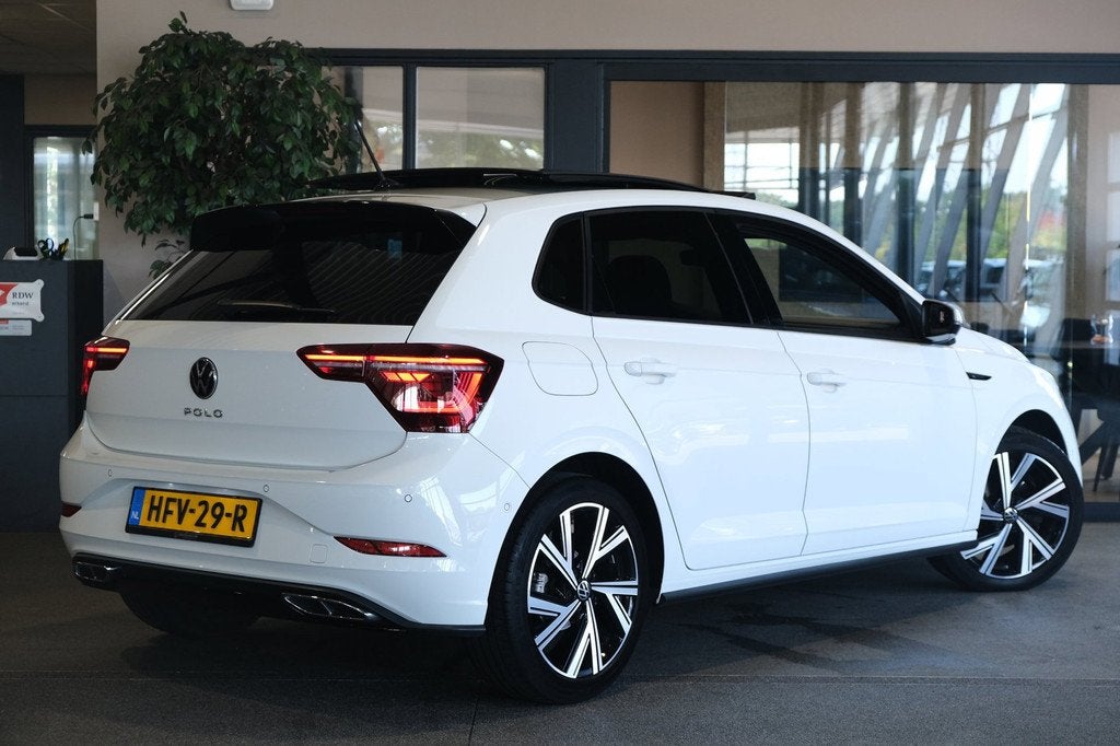 Volkswagen POLO 1.0 TSI R-Line DSG 110 PK Pano Navi ACC Pdc, Gebruikt, Euro 6, Alcantara, Wit
