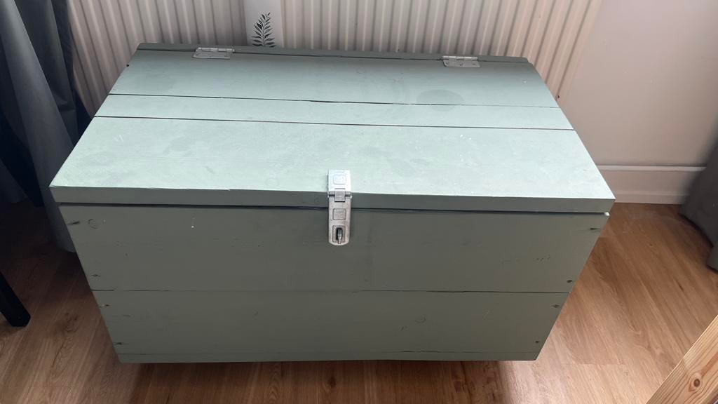 Grote houten opberg kist, Ophalen, 50 tot 100 cm, 50 tot 75 cm, Zo goed als nieuw