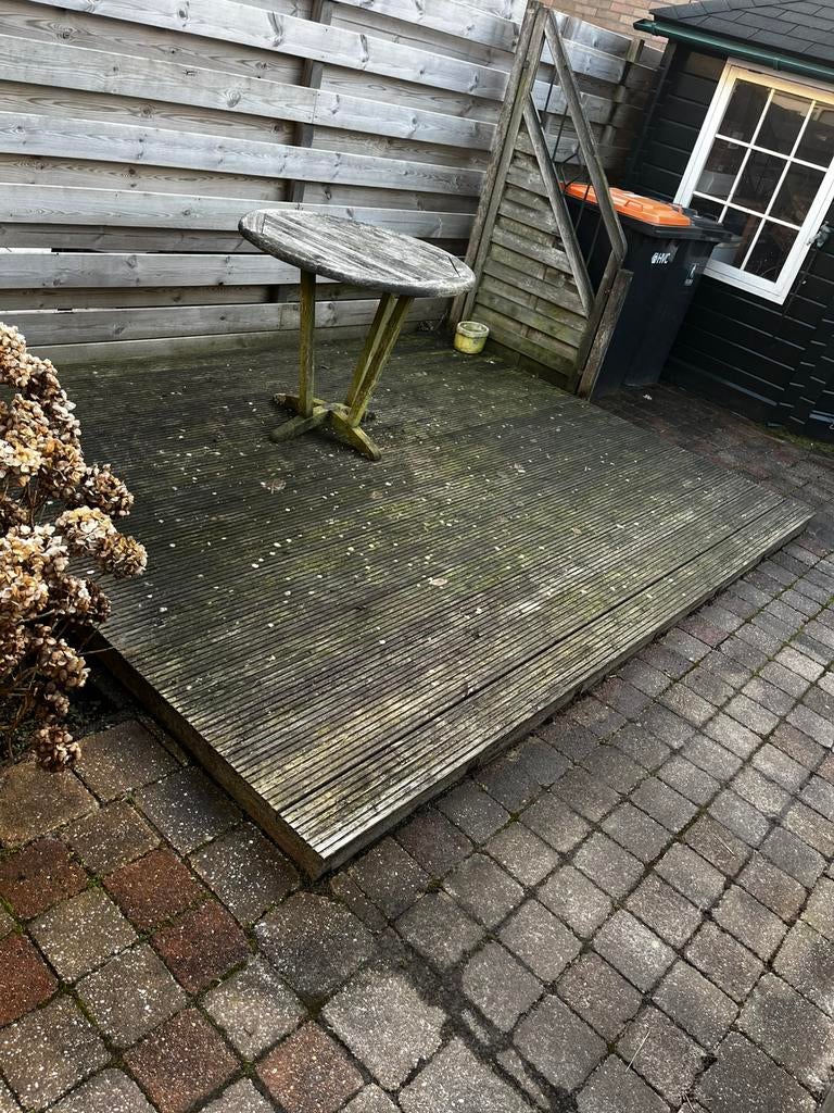 Vlonder, Tuin en Terras, Terrasdelen en Vlonders, Gebruikt, Hout, Ophalen