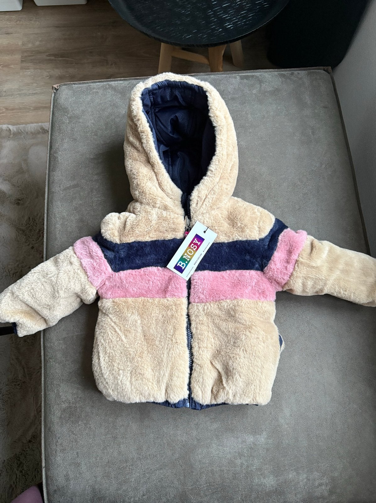 Nieuwe B.NOSY Omkeerbare Jas Maat 98, Kinderen en Baby's, Ophalen of Verzenden, Nieuw, Meisje, Jas