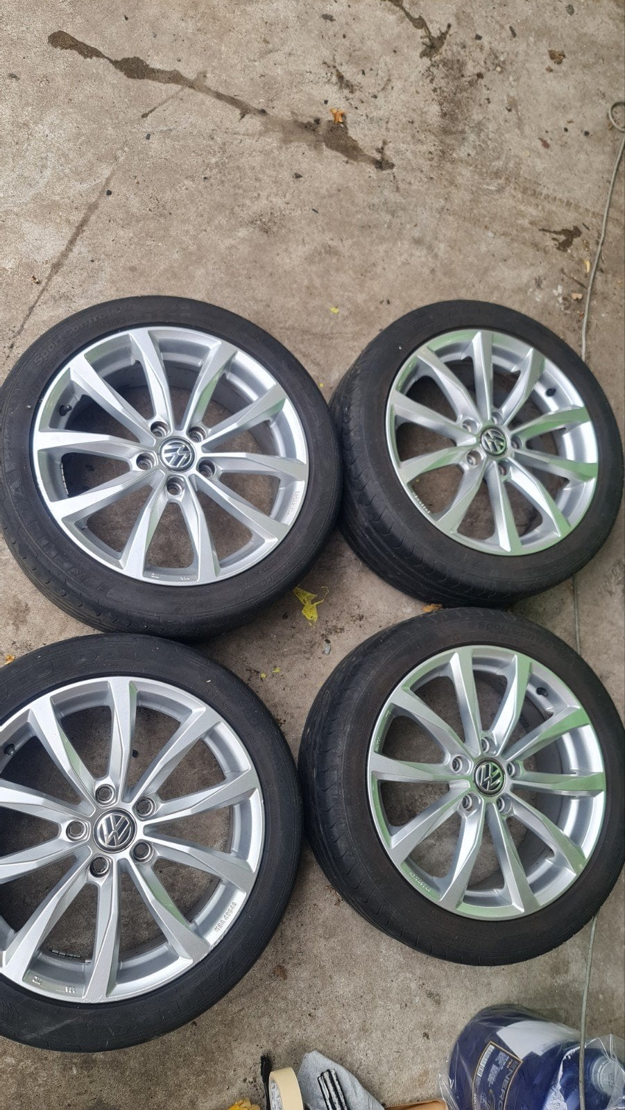 Te koop setjes lichtmetalen velgen met banden 5x112 en 5x100, Ophalen, 17 inch, Zomerbanden, Banden en Velgen