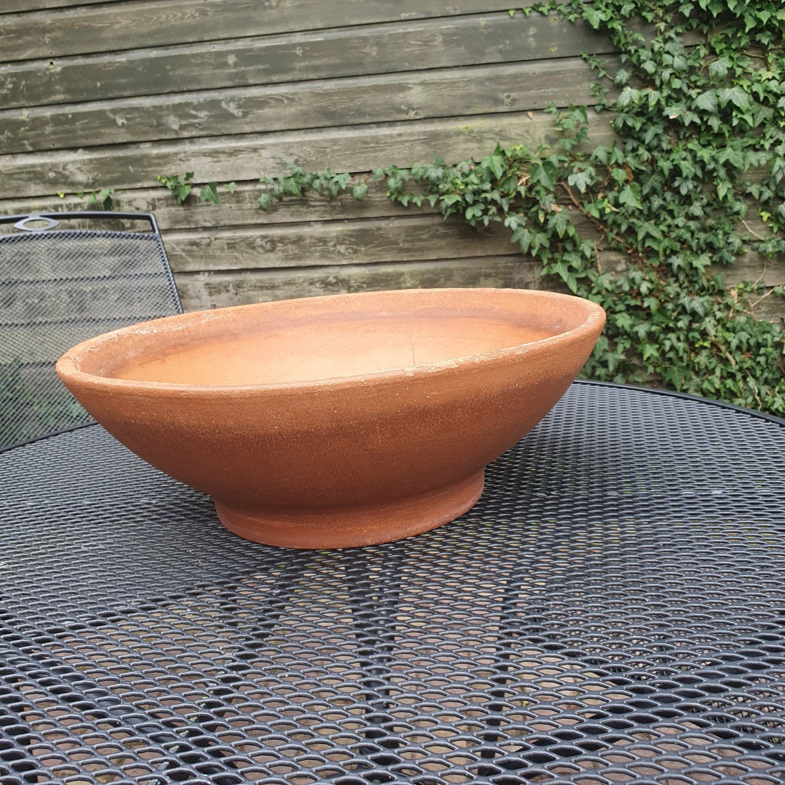 Terracotta bloempot schaal - Made in Italy - doorsnede 41cm, Ophalen, Gebruikt, 40 cm of meer, Rond