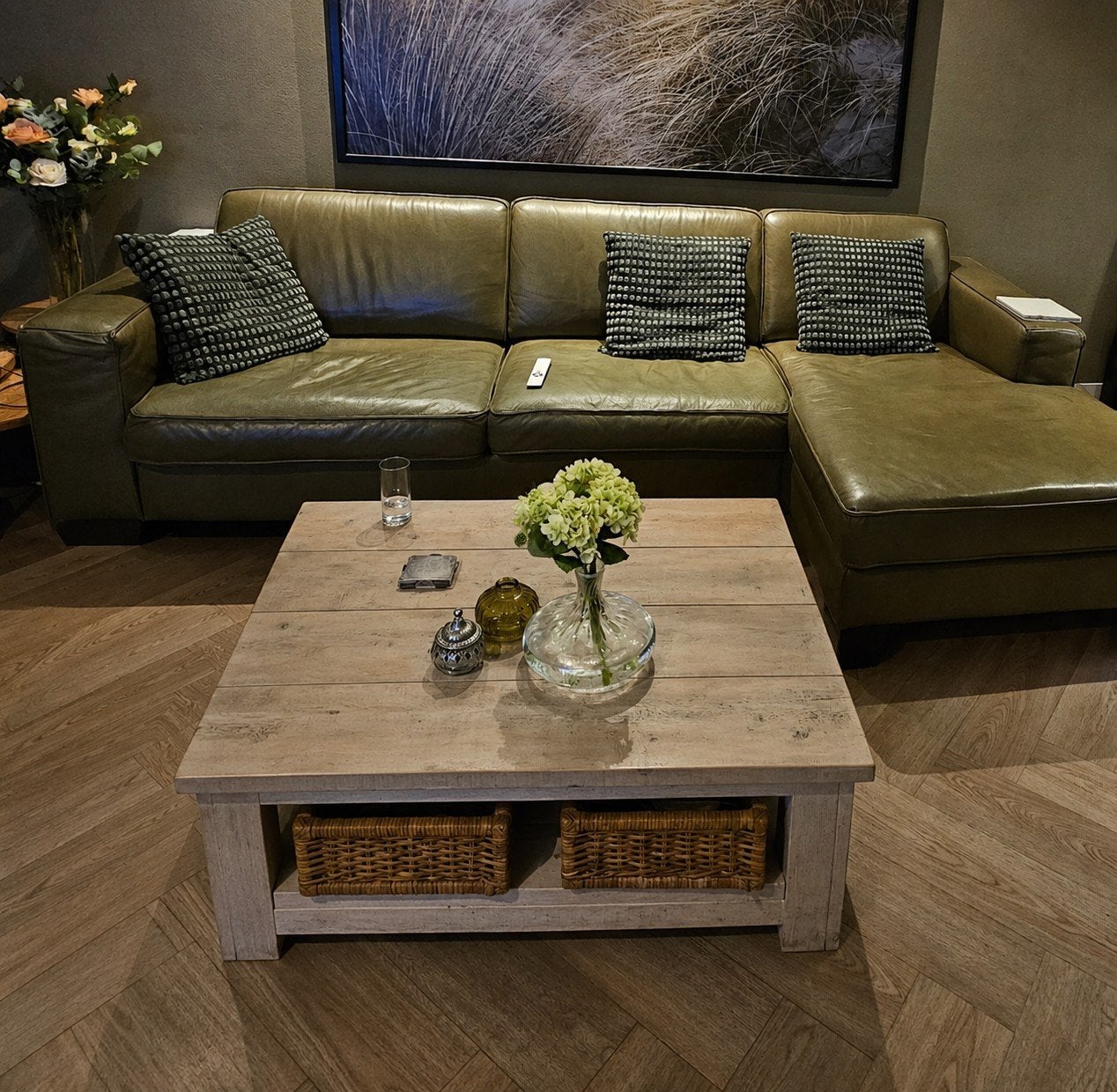 Steiger houten salontafel, Ophalen, Gebruikt, Hout