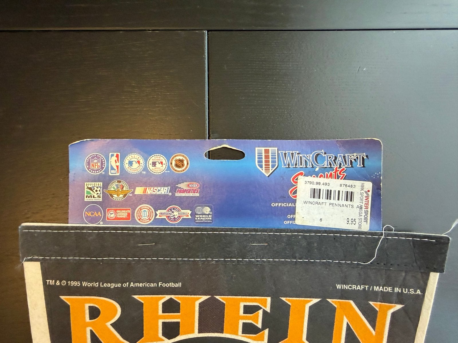 Rhein Fire Pennant Wincraft World League American Football 1, Ophalen of Verzenden, Zo goed als nieuw, Buitenlandse clubs, Vaantje of Sjaal