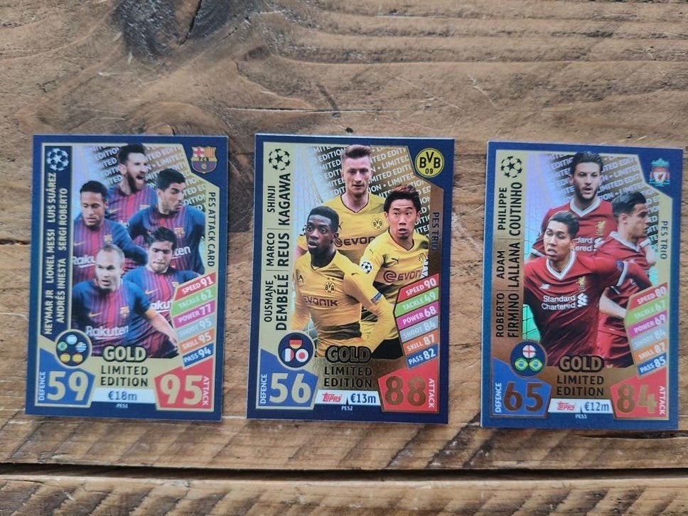 Match Attax 17/18 Gold kaarten, Ophalen of Verzenden, Zo goed als nieuw, Buitenlandse clubs, Spelerskaart