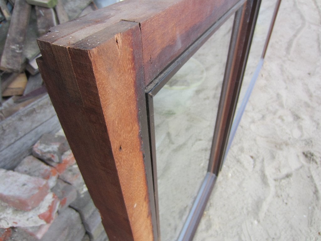 209hx130br Set 6 dubbele ramen in kozijn, dubbel glas + 3div, Ophalen, Gevelraam of Ruit, 160 cm of meer, Zo goed als nieuw