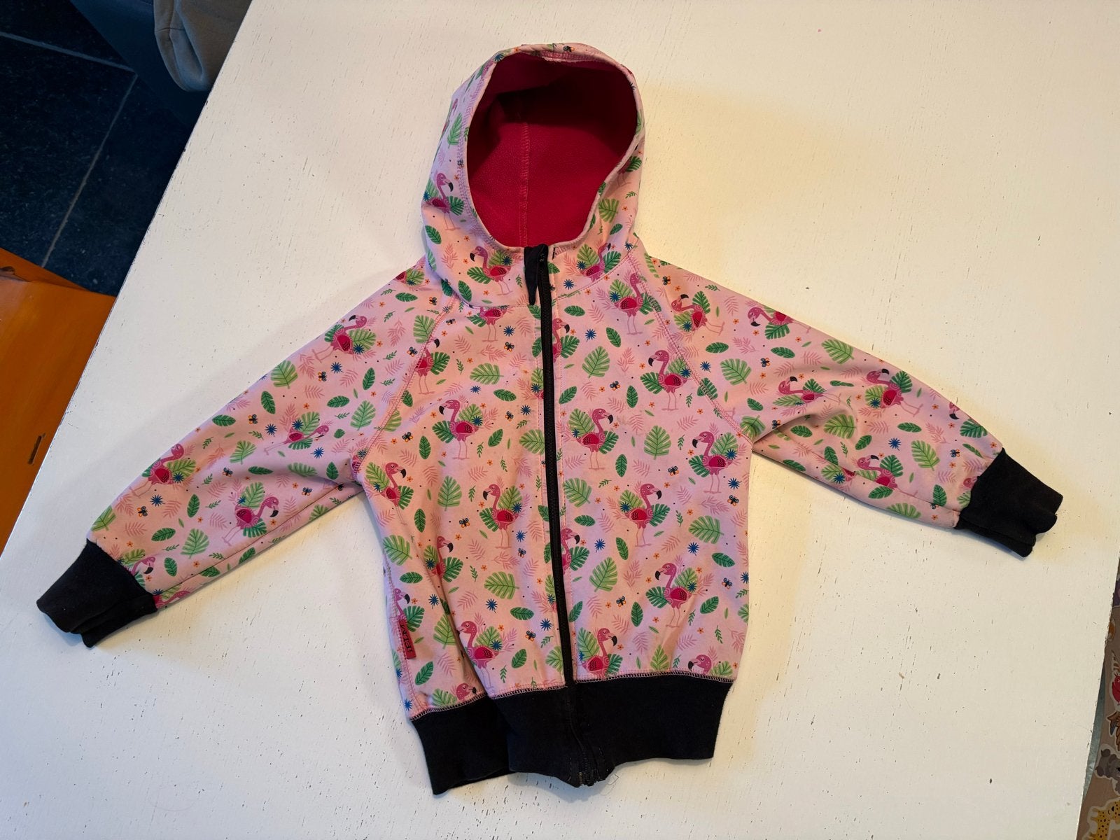 Ielm Flamingo Hoodie Maat 110, Kinderen en Baby's, Ophalen of Verzenden, Gebruikt, Meisje, Jas