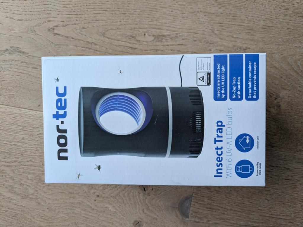 NIEUW Insecten lamp, vliegenlamp nor-tec insect trap, Kunststof, Nieuw, Ophalen of Verzenden, Anti insect
