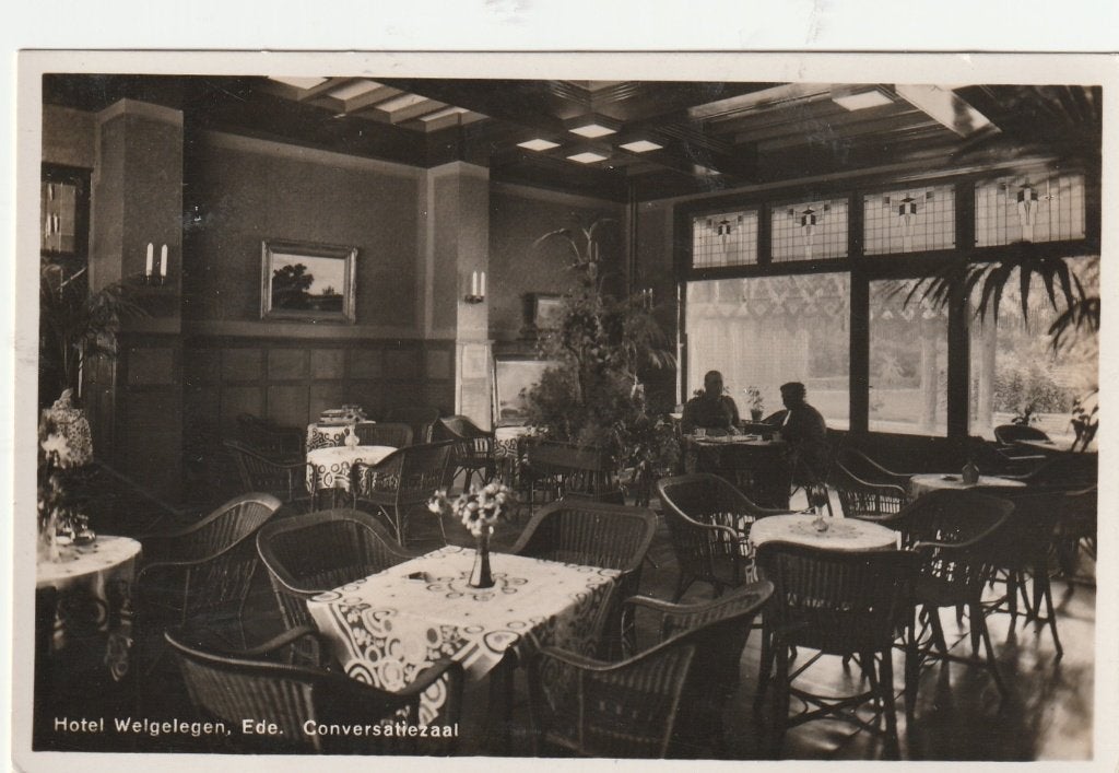 Ede (Gld) - Hotel Welgelegen, Conversatiezaal., Verzamelen, Ophalen of Verzenden, 1940 tot 1960, Ongelopen, Gelderland