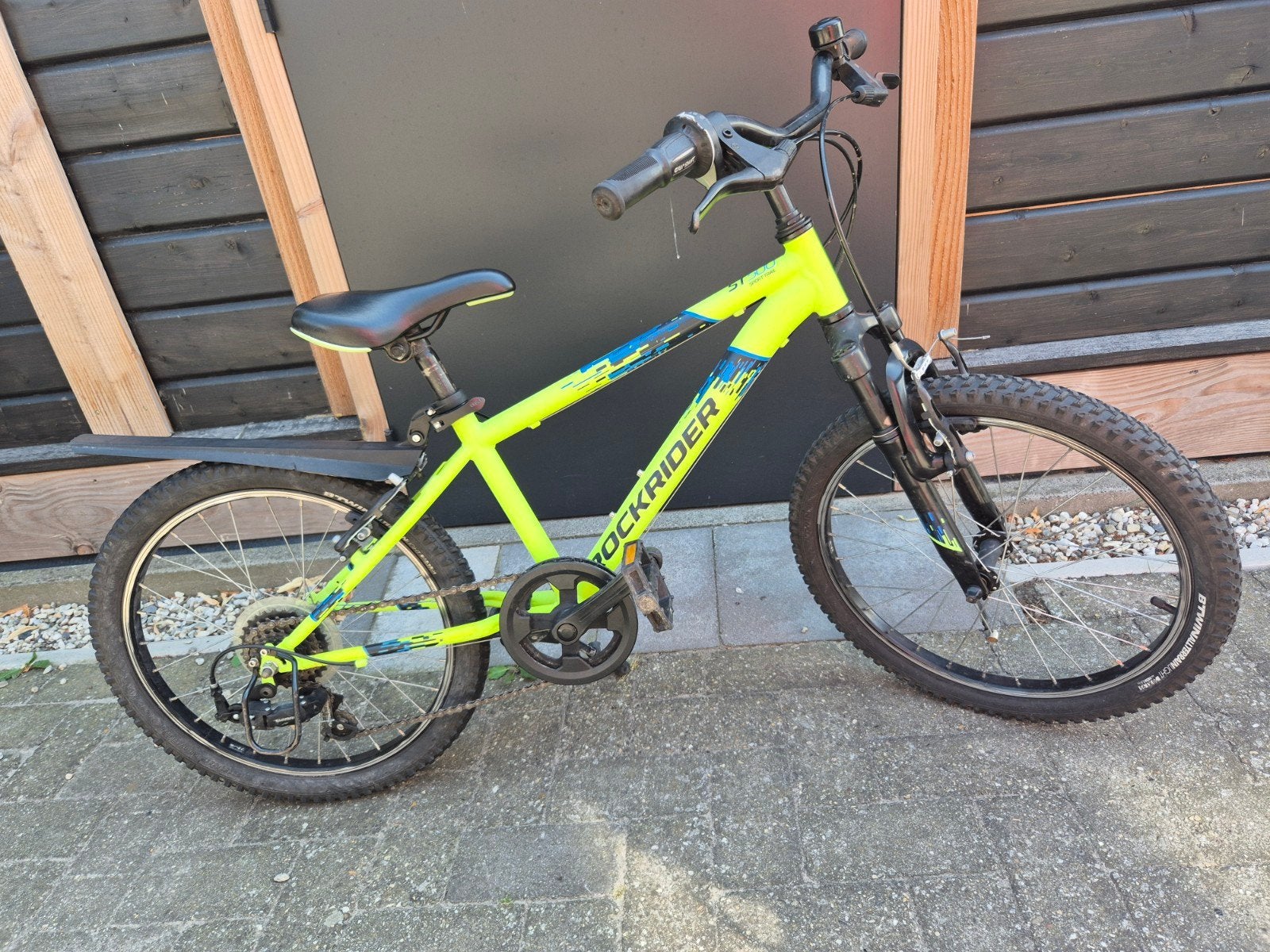 Rockrider Kinderfiets/ mountainbike 20 inch - Geel/Zwart, Ophalen, Gebruikt, 20 inch of meer