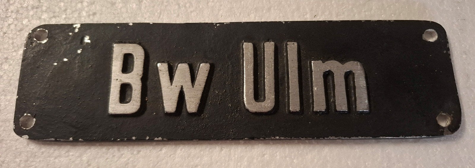 bw ulm plaat van een echte lok, Ophalen of Verzenden, Gebruikt, Trein, Overige typen